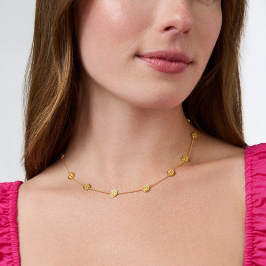 Valencia Delicate Gold Station Necklace