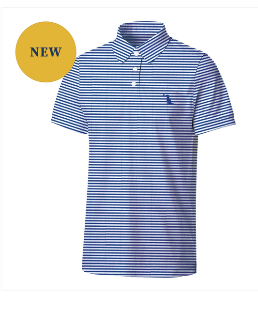 Local Boy Palms Polo Blue/White