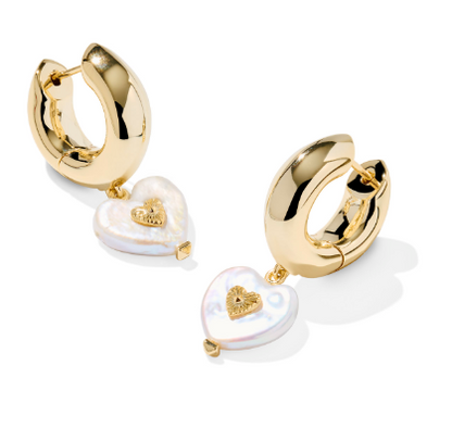 Shasha heart huggie earrings