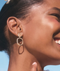 Daphne Pave Open Frame Earring