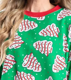Sweet Christmas Green Crew Neck Sweatshirt