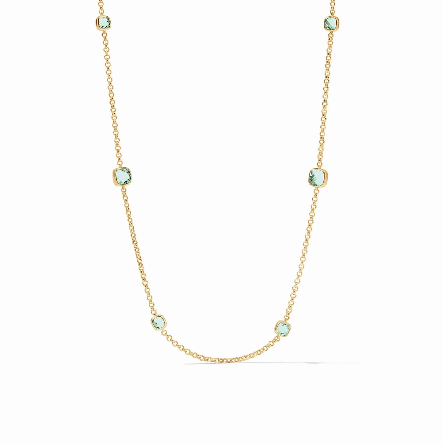 Aquitaine Station Necklace - Aquamarine Blue