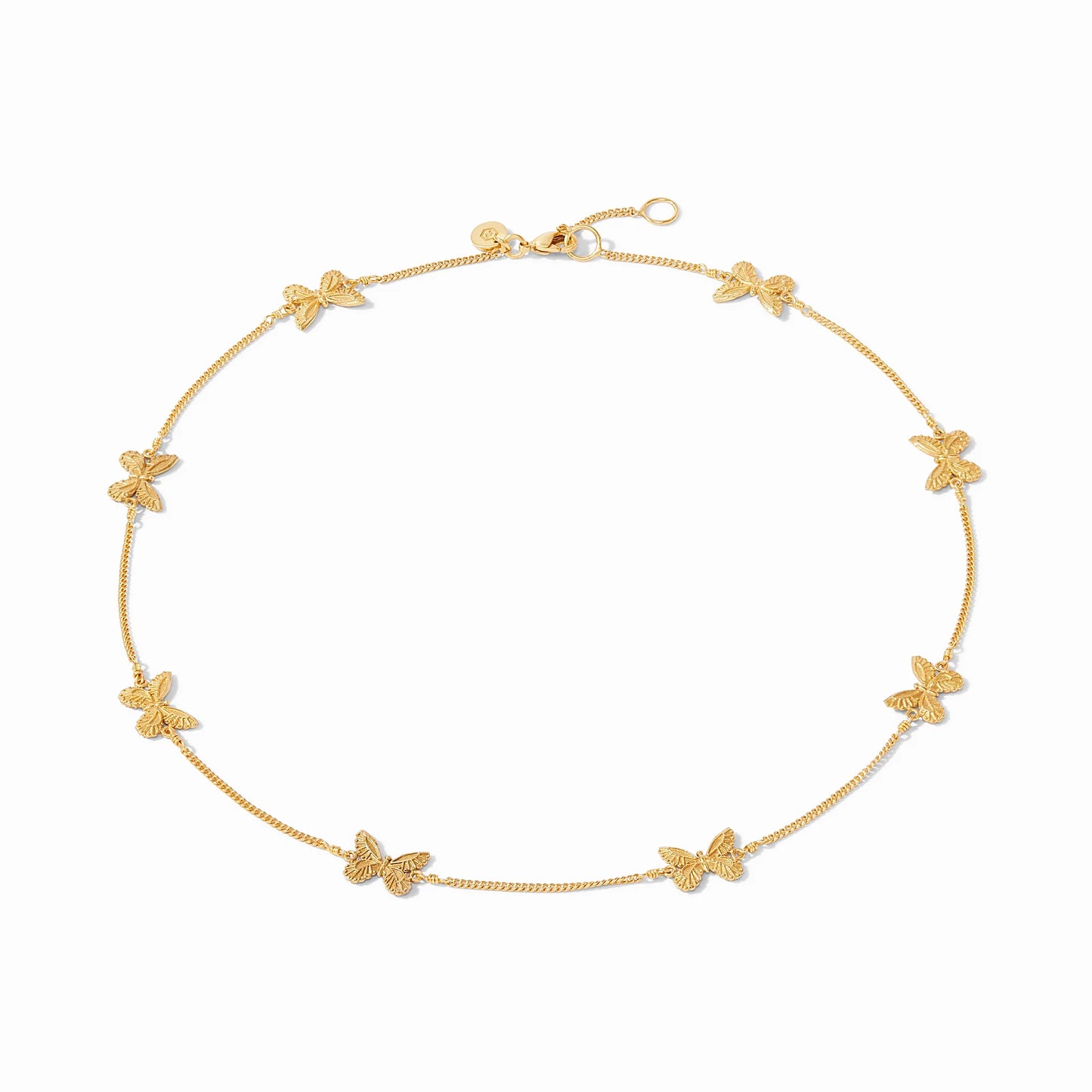 Butterfly Delicate Gold Station Necklace