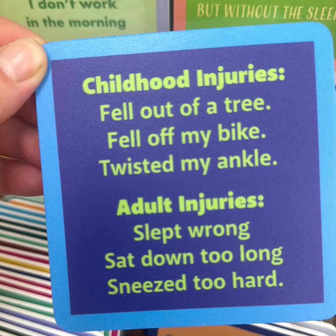 Childhood injuries coaster