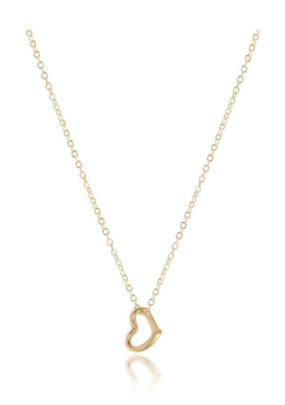 16" Gold Necklace- Love Gold Charm