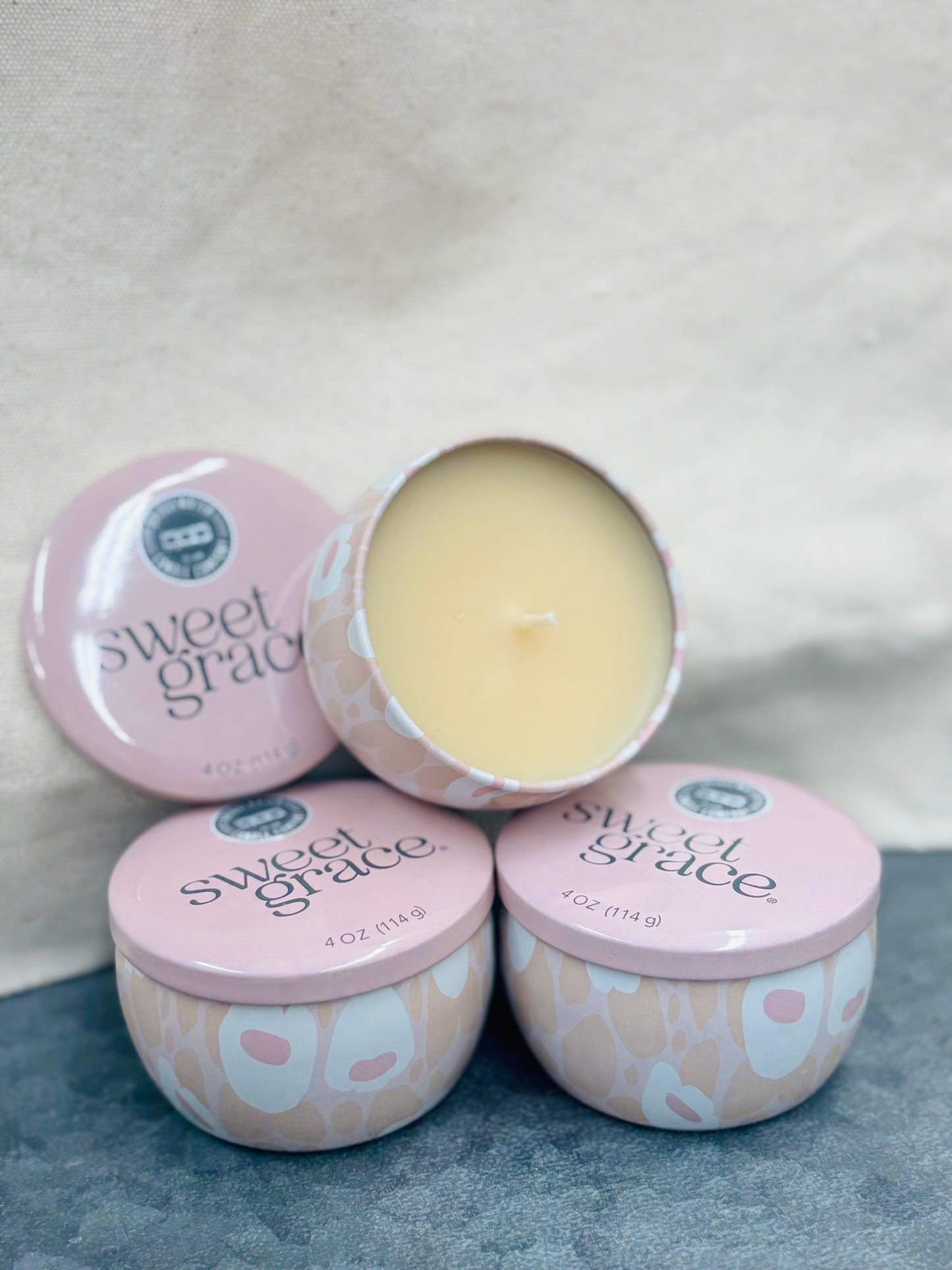 Sweet Grace Tin Candle 4oz