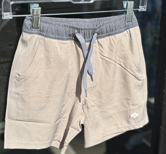 Youth Athletic Shorts - Khaki - Driftwood Camo Liner