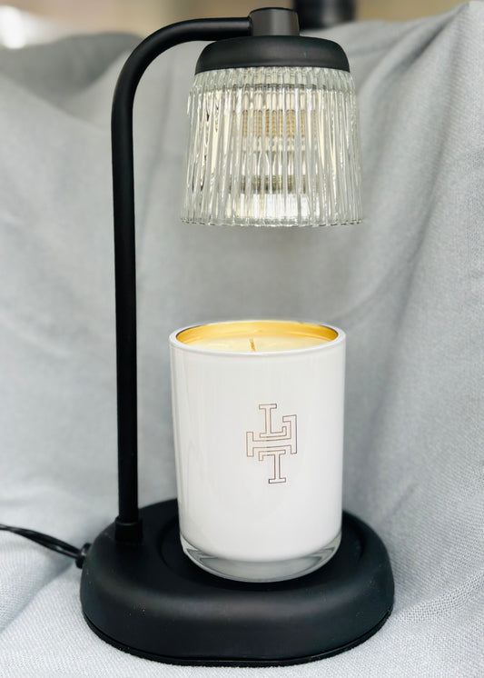 Fluted Glass Candle Warmer Lamp