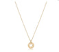 16" Necklace Gold-Love Small Gold Disc