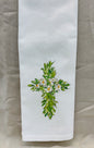 Floral Cross Tea Towel