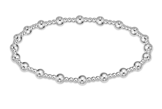 Classic Sincerity Pattern Bead Bracelet- Sterling