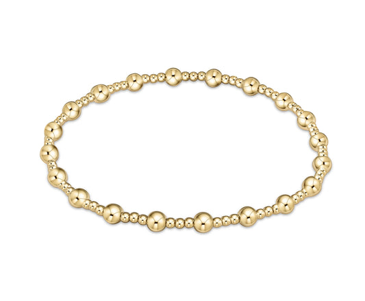 Classic Sincerity Pattern Bead Bracelet-Gold
