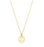 Egirl 14" Necklace Gold-Guardian Angel Small Gold Disc