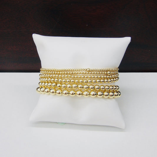 classic gold bead bracelets