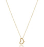 Egirl 14" Necklace Gold-Love Small Gold Charm