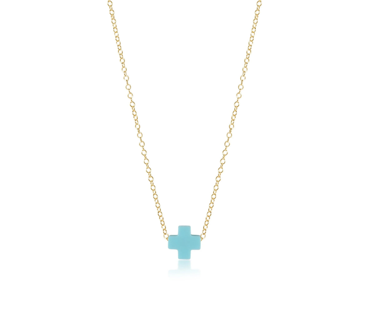 Egirl 14" Necklace Gold Signature Cross