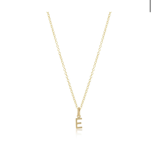 16" Necklace Gold-Respect Gold Charm-Initials