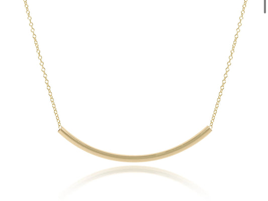 16" Necklace Gold-Bliss Bar