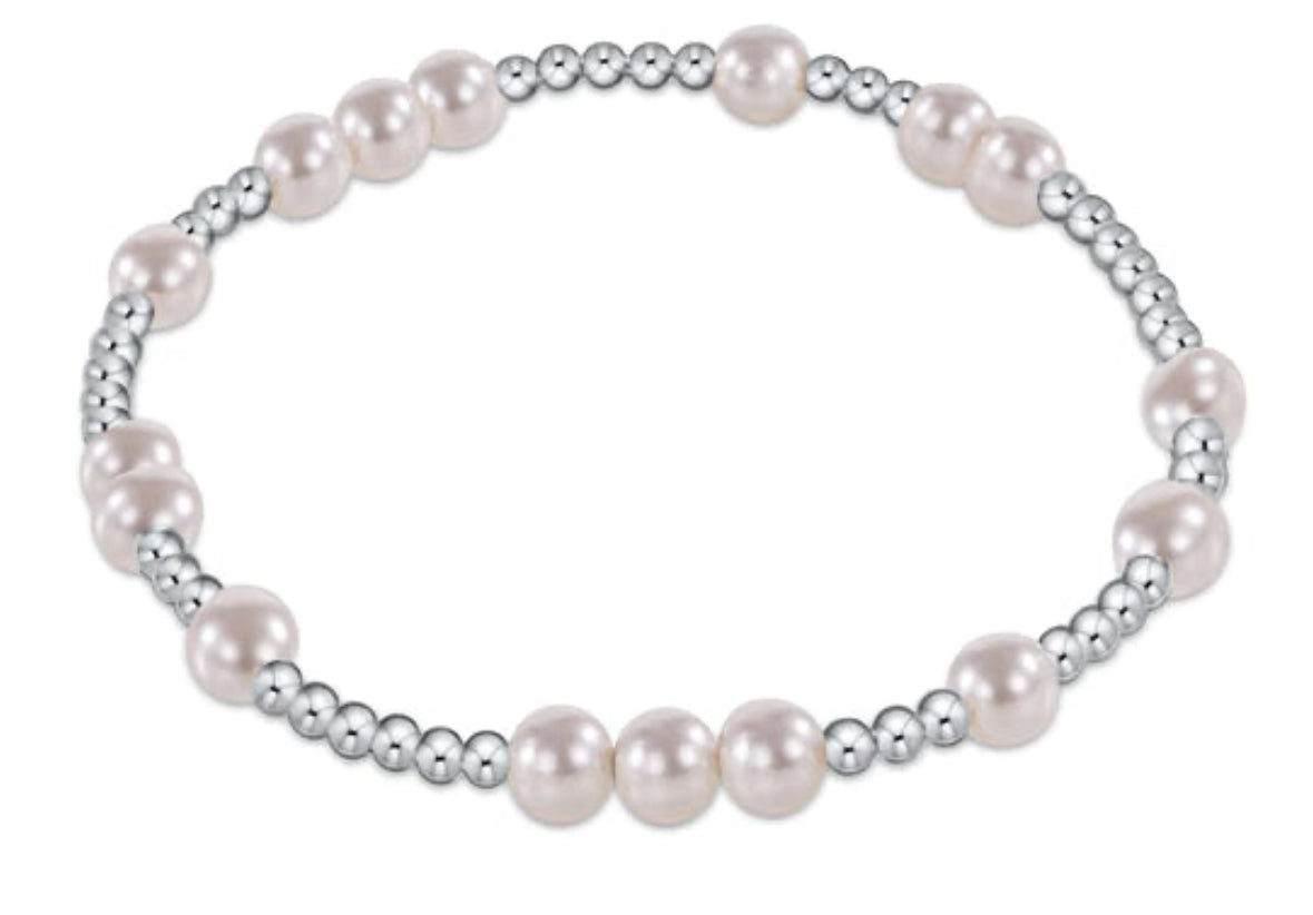 Hope Unwritten Sterling Bead Bracelet- Pearl