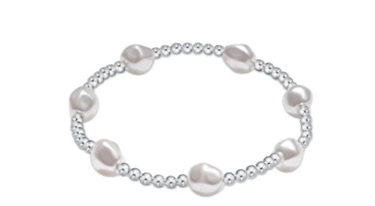 Admire Sterling 3mm Bead Bracelet- Pearl