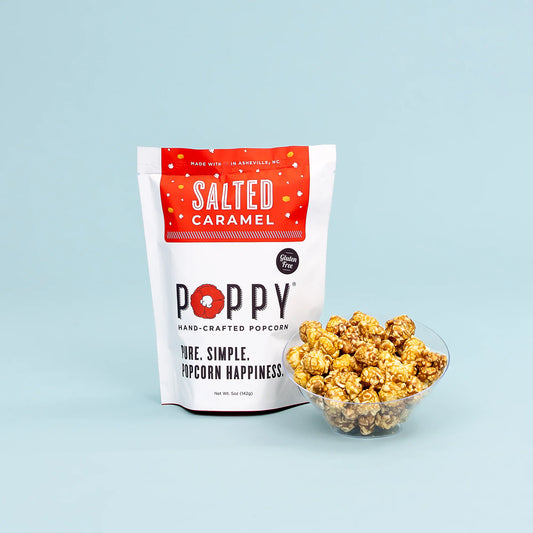 Salted Carmel Poppy Popcorn