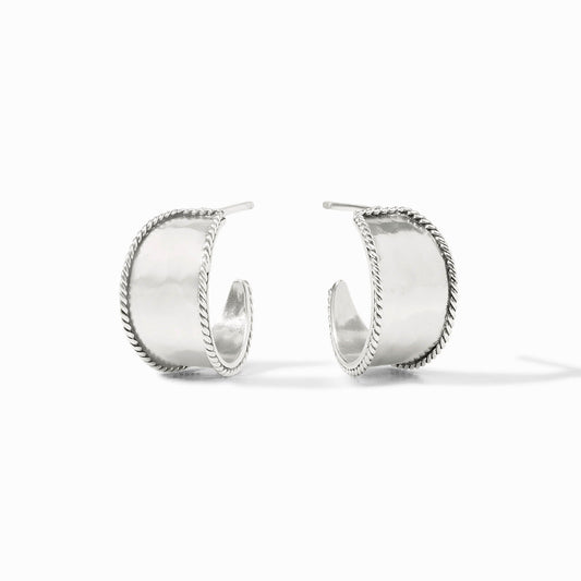 Savoy Silver Hoops