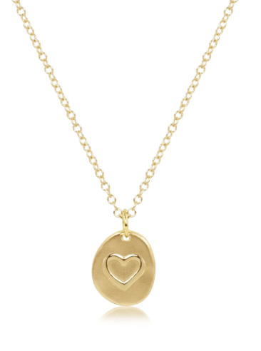 Inspire Love Small Gold Disc Necklace