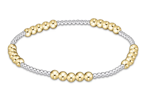 Classic Blissful Pattern - Mixed Metal Bracelet