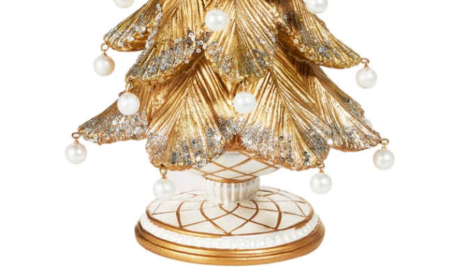 18" Gold Tree with Pearls