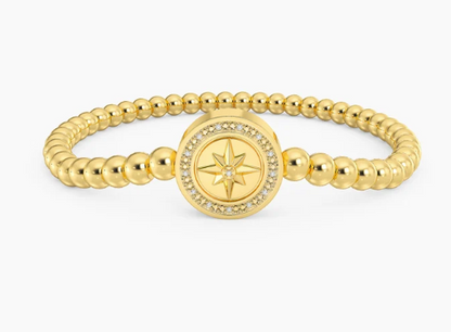 Your Own Path Beaded Gold Bracelet