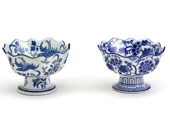 Scalloped Edge Footed Bowl