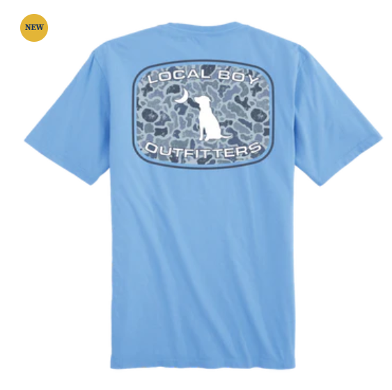 Youth Distressed Localflage Cobalt Patch T- Shirt