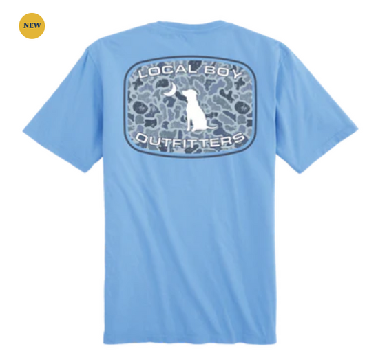 Youth Distressed Localflage Cobalt Patch T- Shirt