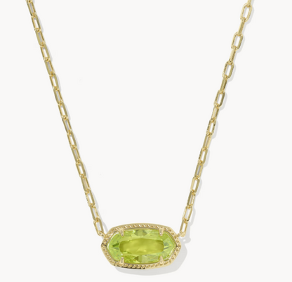 Elisa Luxe Gold Short Pendant Necklace