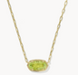 Elisa Luxe Gold Short Pendant Necklace
