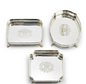 Galway Engraved Gallery Tray Assorted 3 Styles: Oval, Rectangle, Square - Lacquered Silver-Plated Brass