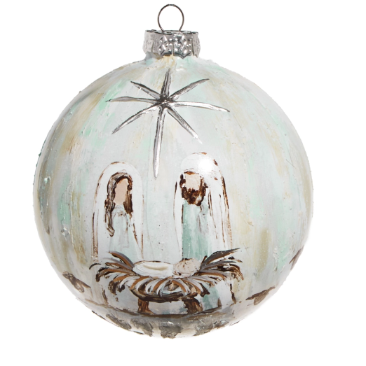 5" Holy Family Ball Ornament