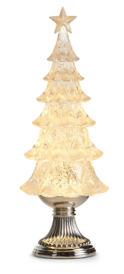 16" Lighted Swirling Glitter Tree