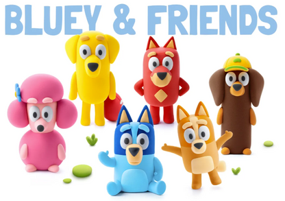 Bluey Hey clay individual characters