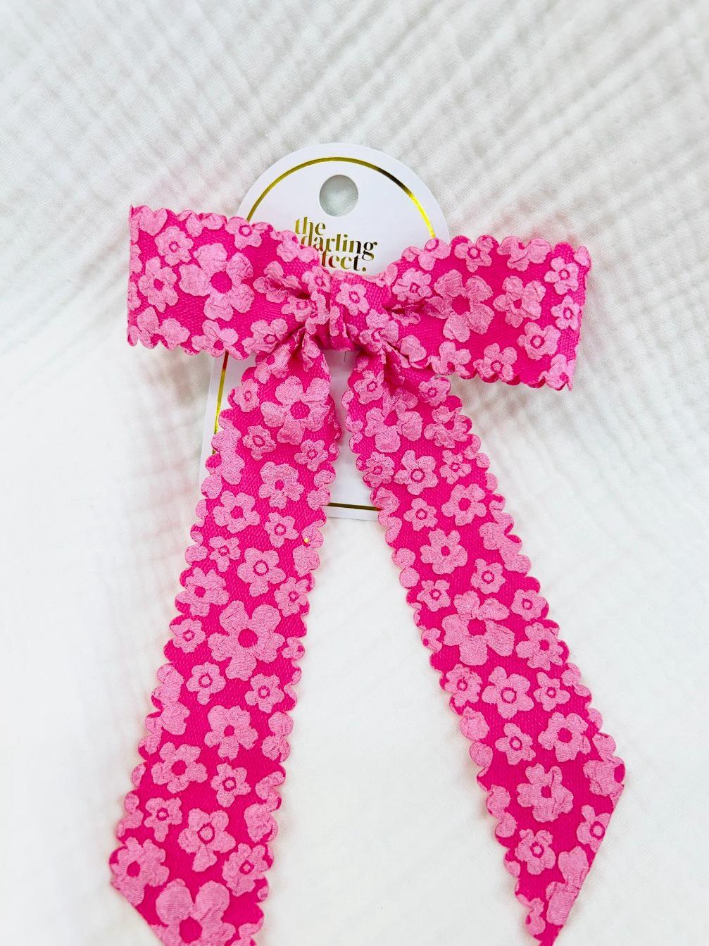 Flower Scallop Hair Bow