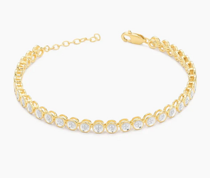 Gold Diamond Essential Tennis Bracelet