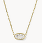 Elisa Luxe Gold Short Pendant Necklace