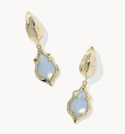 Adriana Scallop Frame Silver Huggie Earrings