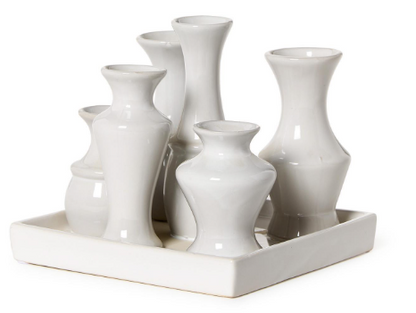 6 multi vase set.