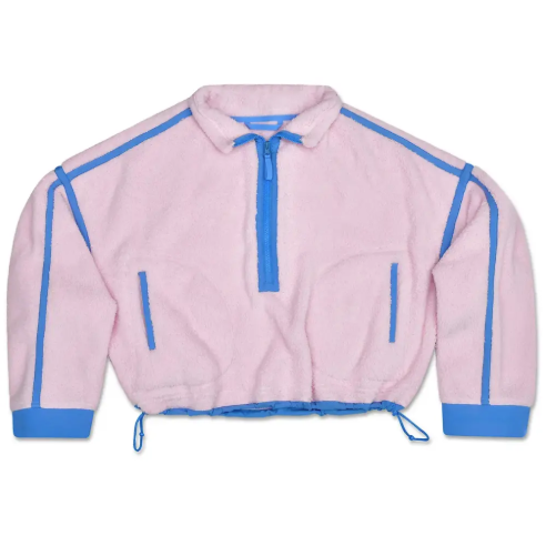 1/2 Zip Pink & Periwinkle Sherpa Pullover