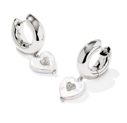 Shasha heart huggie earrings