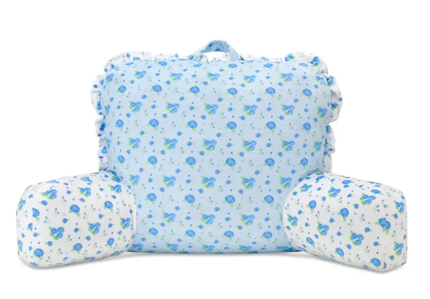 blue ditsy lounge pillow