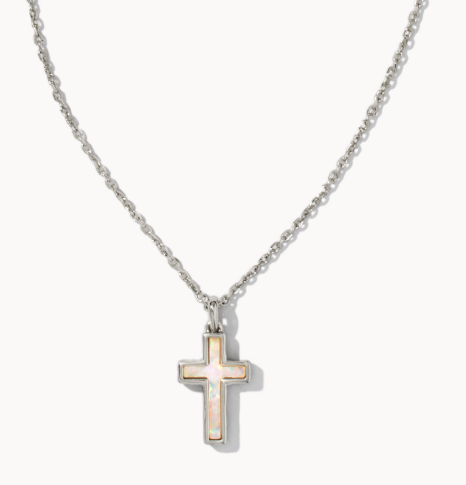 cross pendent - opal rhd