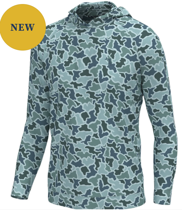 Youth Hemlock Hoodie - blue dog and camo