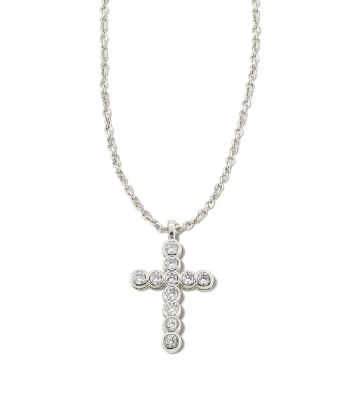 cross crys pendnt nck - rhodium